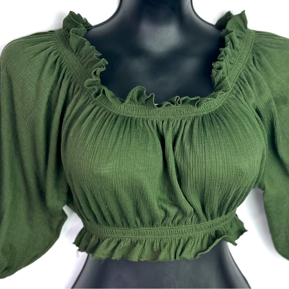 Night Out On The Town Cute Green crop